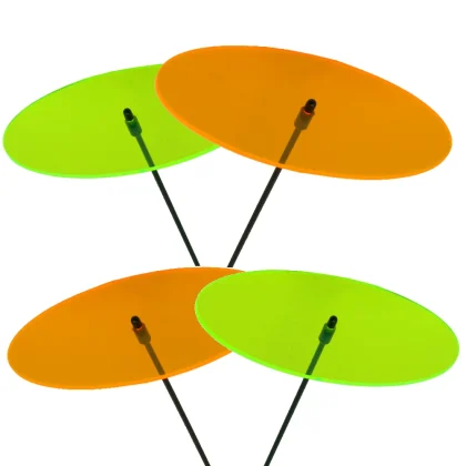 Sonnenfänger Set: Ellipse in Grün / Orange Freisteller