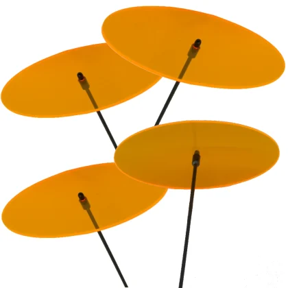 Sonnenfänger Set: 4x Ellipse in Orange: Maße 180×90 mm