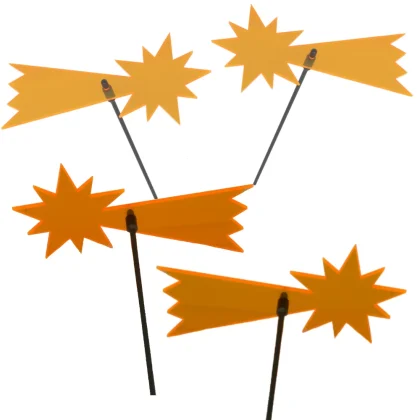 Sonnenfänger Sternschnuppe Set in Orange