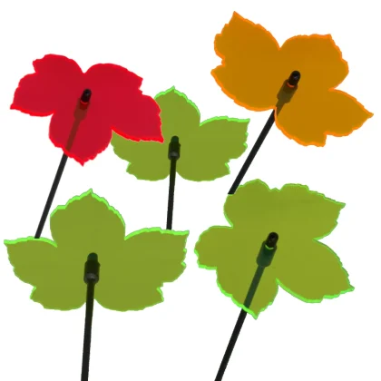 Garten Sonnenfänger Set: 5x Ahornblatt (grün, rot, orange) Maße: 100x86 mm