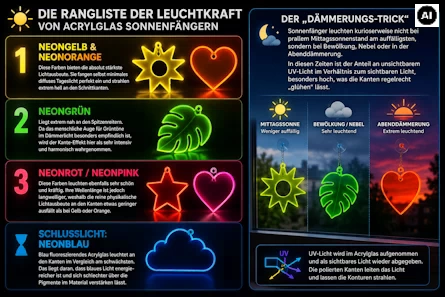 Acrylglas Sonnenfänger Leuchtkraft